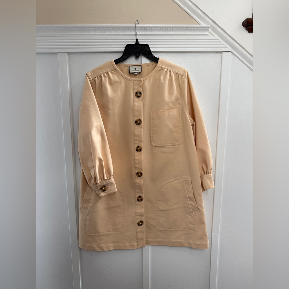 Tuckernuck Beige Button-Front Mini Dress
